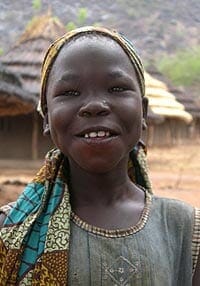 young girl from sudan